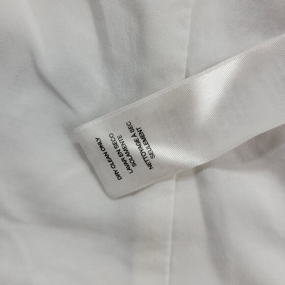 Chico's Womens Jacket Size 1 Black White Bi-Color Geometric Open Front Career - Picture 11 of 14